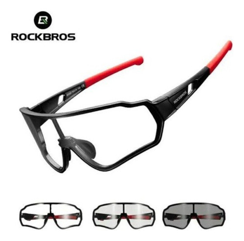 Lentes Negro De Ciclismo Fotocromáticos Deportivos Rockbros - Imagen 2
