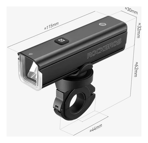 Linterna Luz Delantera Aluminio Bicicleta Rockbros Rhl1500 - Imagen 9