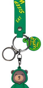 Llavero Colgante De Osito Con Capucha Accesorio De Silicona