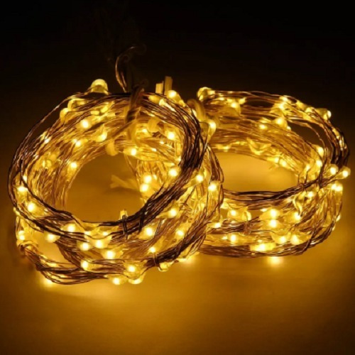 Luces De Navidad Solar Alto Brillo 100 Bombillos Cable Cobre - Imagen 3