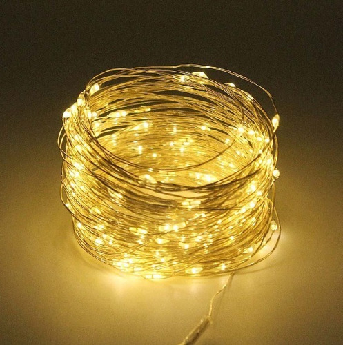 Luces De Navidad Solar Alto Brillo 100 Bombillos Cable Cobre - Imagen 4