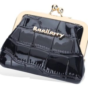 Monedero Con Clip De Metal Cartera Cuero De Dama Baellerry