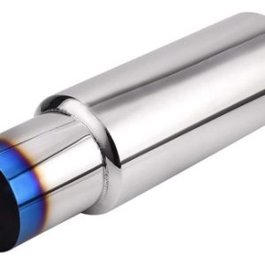 Muffler Tubo De Escape Universal Acero Inoxidable Azul 18in