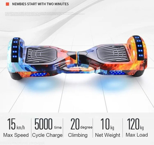 Patineta Electrica Hoverboard Bluetooth Musica Luces Led - Imagen 4