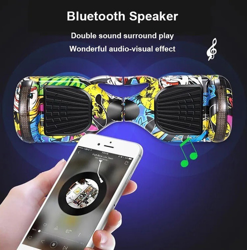 Patineta Electrica Hoverboard Bluetooth Musica Luces Led - Imagen 5