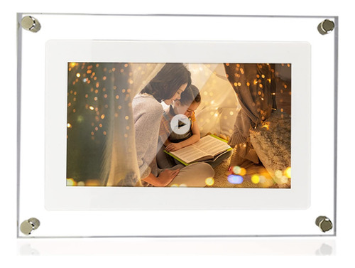 Porta Retrato 10 Pulgadas Acrílico Digital De Fotos Y Videos