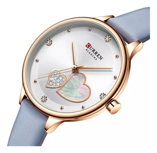 Reloj Clásico De Mujer Curren 9077 Correa Cuero Original - Imagen 2
