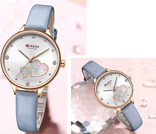 Reloj Clásico De Mujer Curren 9077 Correa Cuero Original - Imagen 4