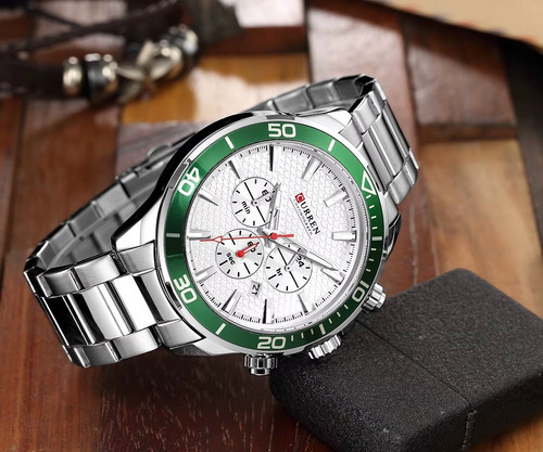 Reloj Curren 8309 Elegante Hombre Correa Acero Inoxidable - Imagen 13
