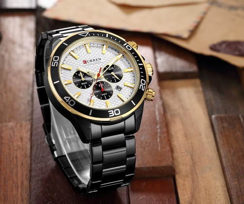 Reloj Curren 8309 Elegante Hombre Correa Acero Inoxidable - Imagen 3