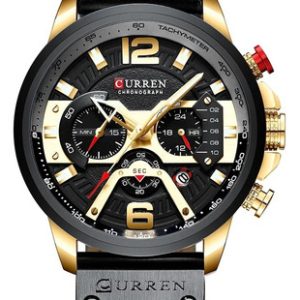 Reloj Curren 8329 Moderno Hombre Cronógrafo Correa De Cuero