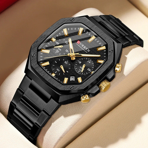 Reloj Curren 8459 Hombre Cronógrafo Correa Acero Inoxidable - Imagen 8