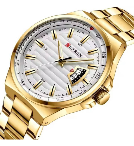 Reloj De Lujo Curren 8375 Caballero Correa Metálica Fecha - Imagen 10