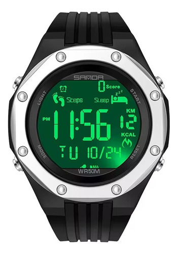 Reloj Deportivo Sanda 6117 Multifuncional Correa De Silicona - Imagen 16