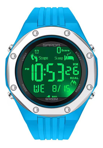 Reloj Deportivo Sanda 6117 Multifuncional Correa De Silicona - Imagen 7