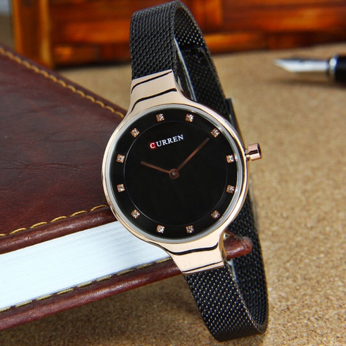 Reloj Femenino Curren 9008 Pulsera De Malla Acero Inoxidable - Imagen 2