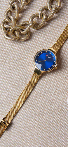 Reloj Femenino Curren 9008 Pulsera De Malla Acero Inoxidable - Imagen 6