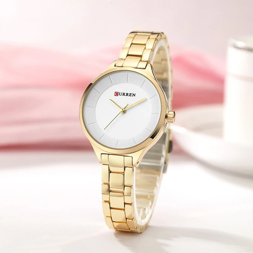 Reloj Femenino Curren 9015 Correa De Acero Casual Elegante - Imagen 5
