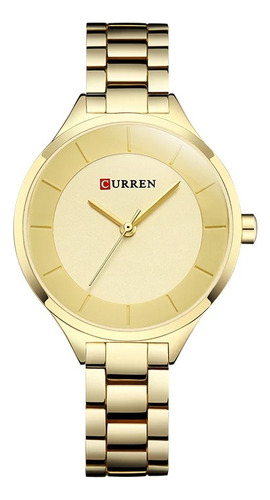 Reloj Femenino Curren 9015 Correa De Acero Casual Elegante
