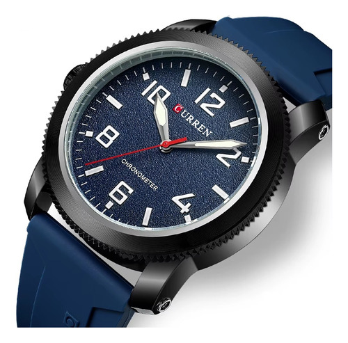 Reloj Hombre Curren 8454 Deportivo Duradero Correa Silicona - Imagen 6