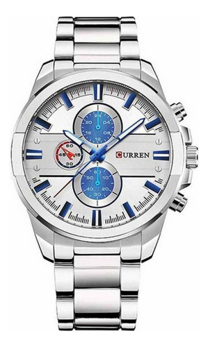 Reloj Original De Hombre Curren 8274 Cronógrafo Correa Acero