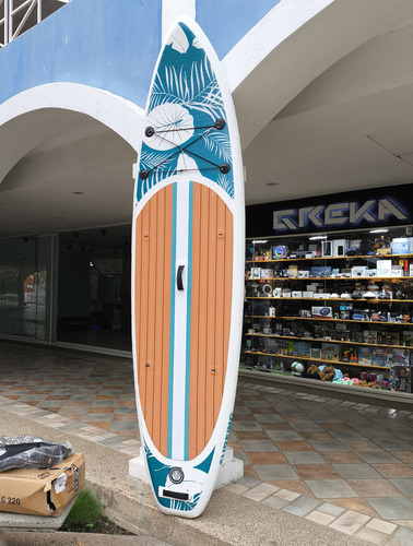 Tabla Inflable Azul De Paddle Surf Kayak Deporte Pesca - Imagen 2