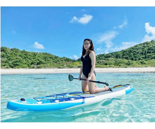 Tabla Inflable Azul De Paddle Surf Kayak Deporte Pesca - Imagen 3