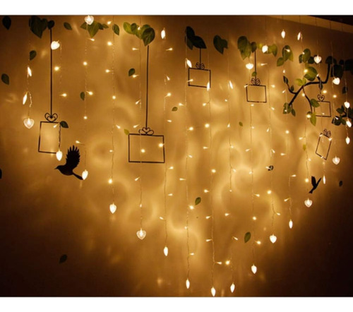 Tira De Luces Decorativas En Forma De Corazón Blanco Cálido - Imagen 2