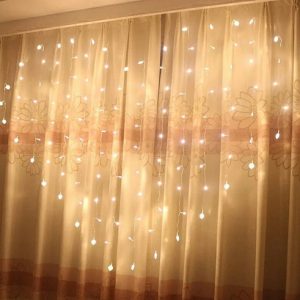 Tira De Luces Decorativas En Forma De Corazón Blanco Cálido