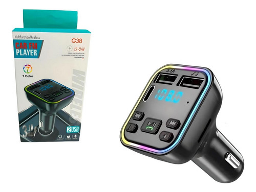 Transmisor Fm Receptor Bluetooth G38 Para Carro Automóviles - Imagen 2